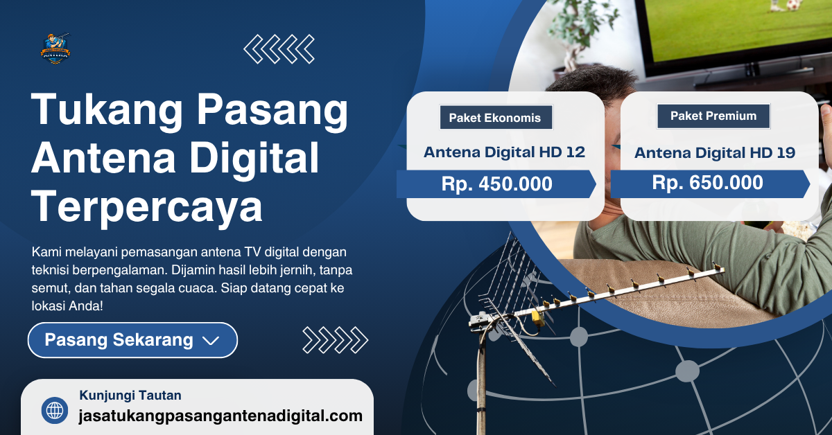 Biru dan Putih Modern Jasa Pemasangan Wi-Fi Facebook Ad
